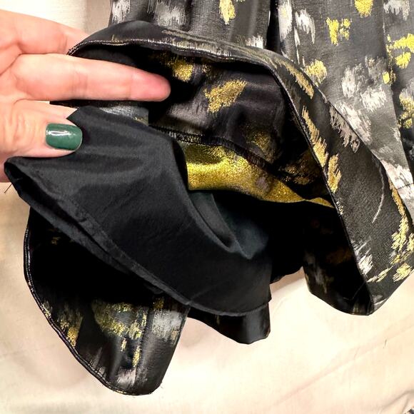 ELIZA J Jaquard Fit & Flare Dress Size 14 Party Floral Metallic Festive Holiday - Picture 11 of 16